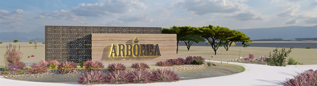 Acceso principal de Arborea Residencial