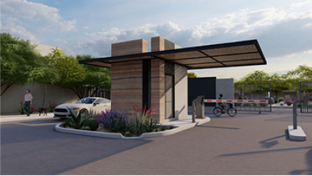 Área común con pérgola